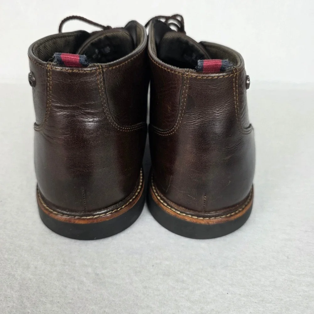 Timberland Mens 5511A Dark Brown Leather Chukka Boots Size 11.5 Lace Up Mid Top